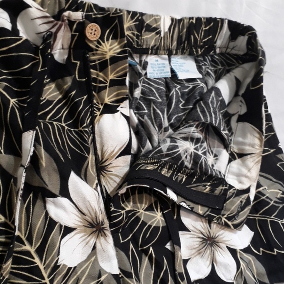 Bahama Beach Womens Floral Rayon Pants Size Medium - Picture 3 of 7